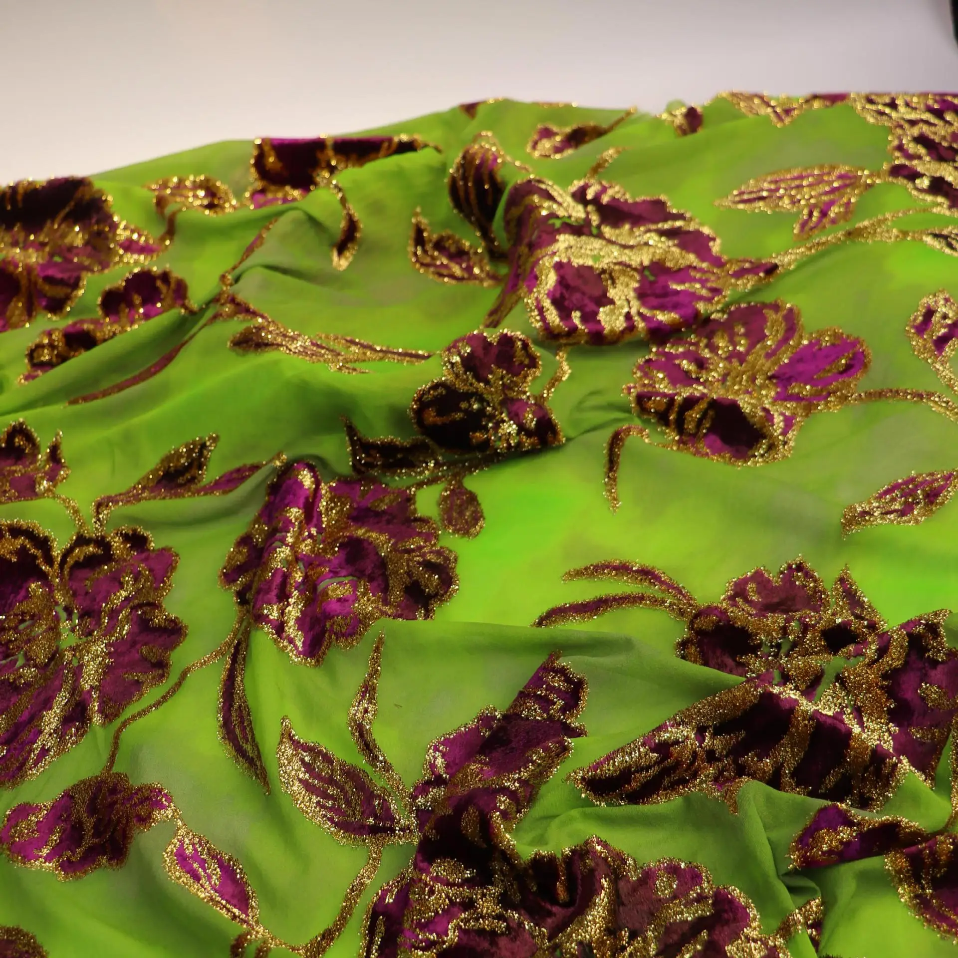 Тканая бархатная парчовая жаккардовая ткань с цифровой печатью элитное платье