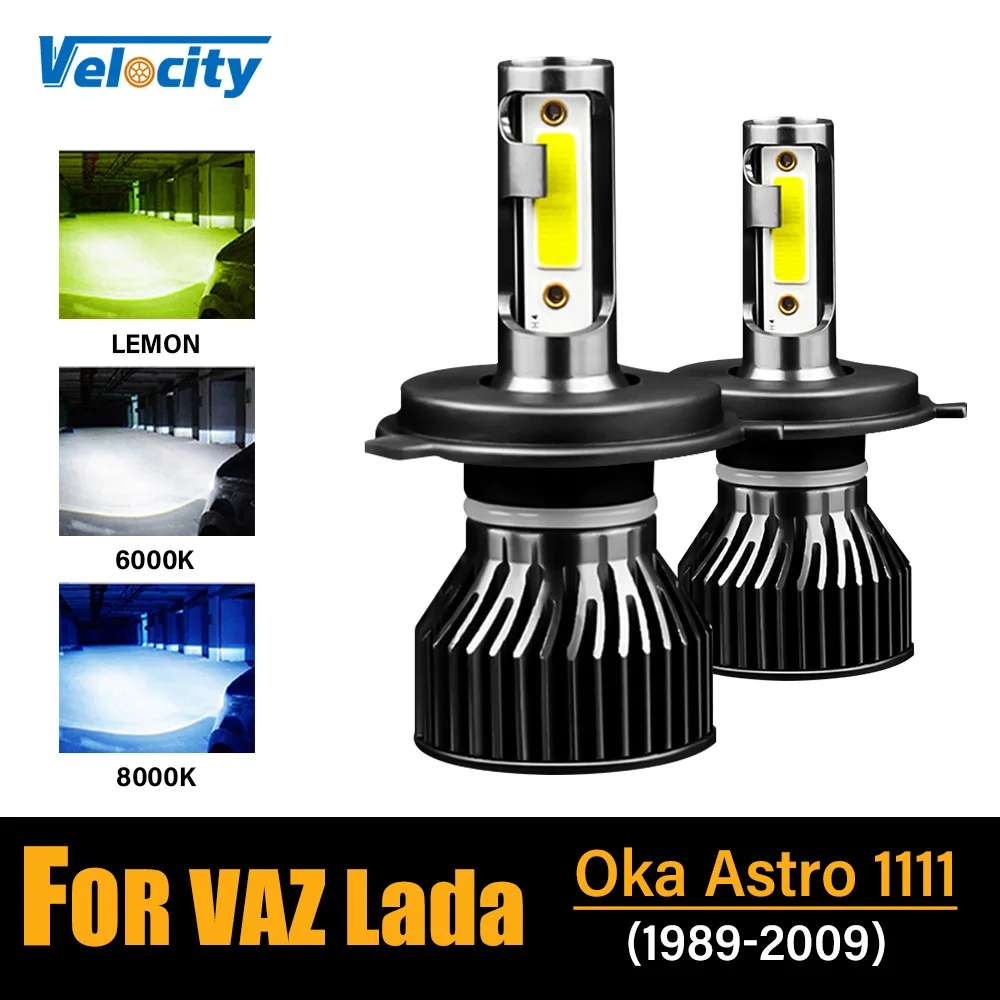 

2x H7 LED Car Haedlight LED H4 Kit For VAZ Lada Oka Astro 1111 72W 24000LM H11 H27 Low/High Beam Auto Fog Light 12V 6000K Bulbs