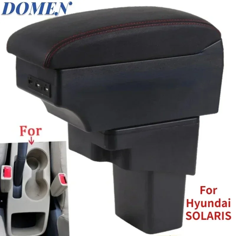 Новый роскошный подлокотник для Hyundai SOLARIS ящик Accent RB Solaris Verna автомобильный 2011-2016