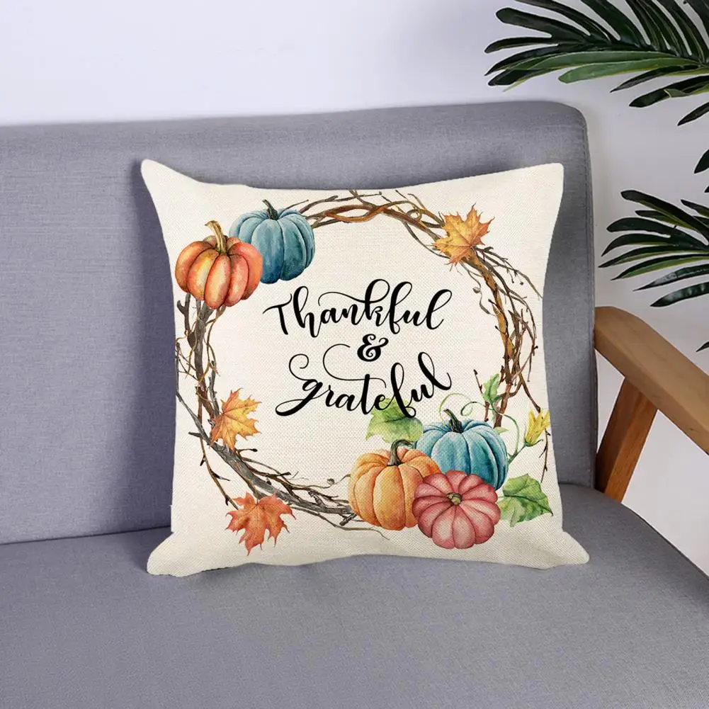 

Полезная квадратная наволочка для подушки на День Благодарения, наволочка для подушки, яркий защитный чехол