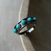 temperament luxury female inlaid natural stones bead metal open ring charm fashion women silver colour metal rings gifts jewelry