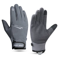 mens winter bicycle ski thermal gloves reflective motorcycle bicycle gloves windproof touch screen cycling waterproof gloves
