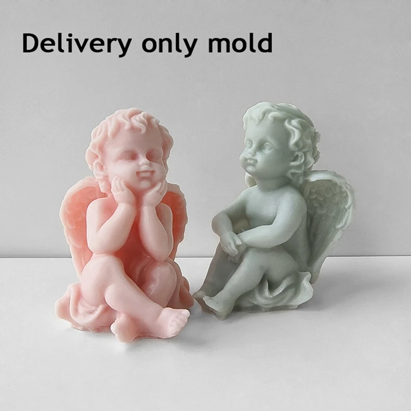 3D ангел детская силиконовая форма милые крылатые мальчики абстрактная DIY