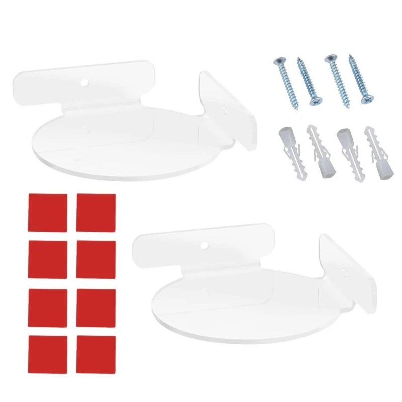 

Acrylic Circular Corner Shelf Mount for Security Camera,Baby Monitors, Speaker,Wifi Routers, Small Toy Universal Mount