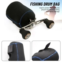 protective case spinning wheel bag fishing gear black drum kit water droplets wheel bag fishing reel bag