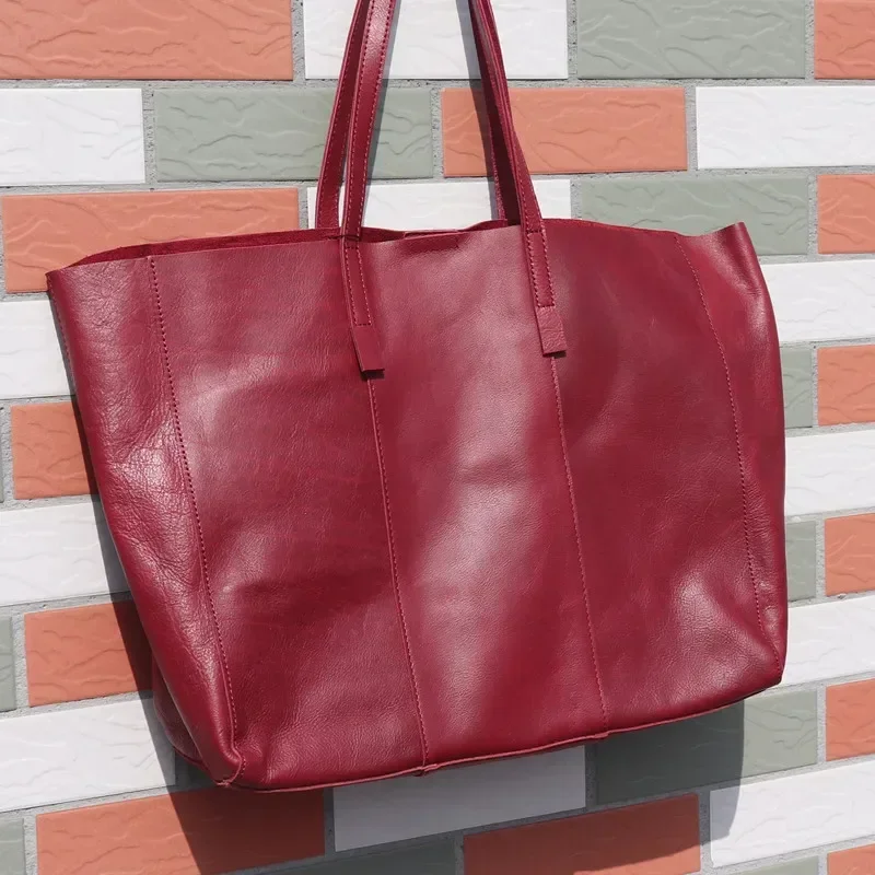 Женская большая роскошная сумка-тоут винтажные сумки из натуральной кожи