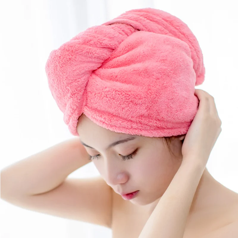 

Ladies' Quick-drying Microfiber Shower Cap Absorbent Headscarf Special Towels for Shampoo Hair Care Products