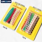 Кабель маркировочные ярлыкиКабельные зажимынумерационные метки для кабелей наклейки для круглых кабелей Cat6