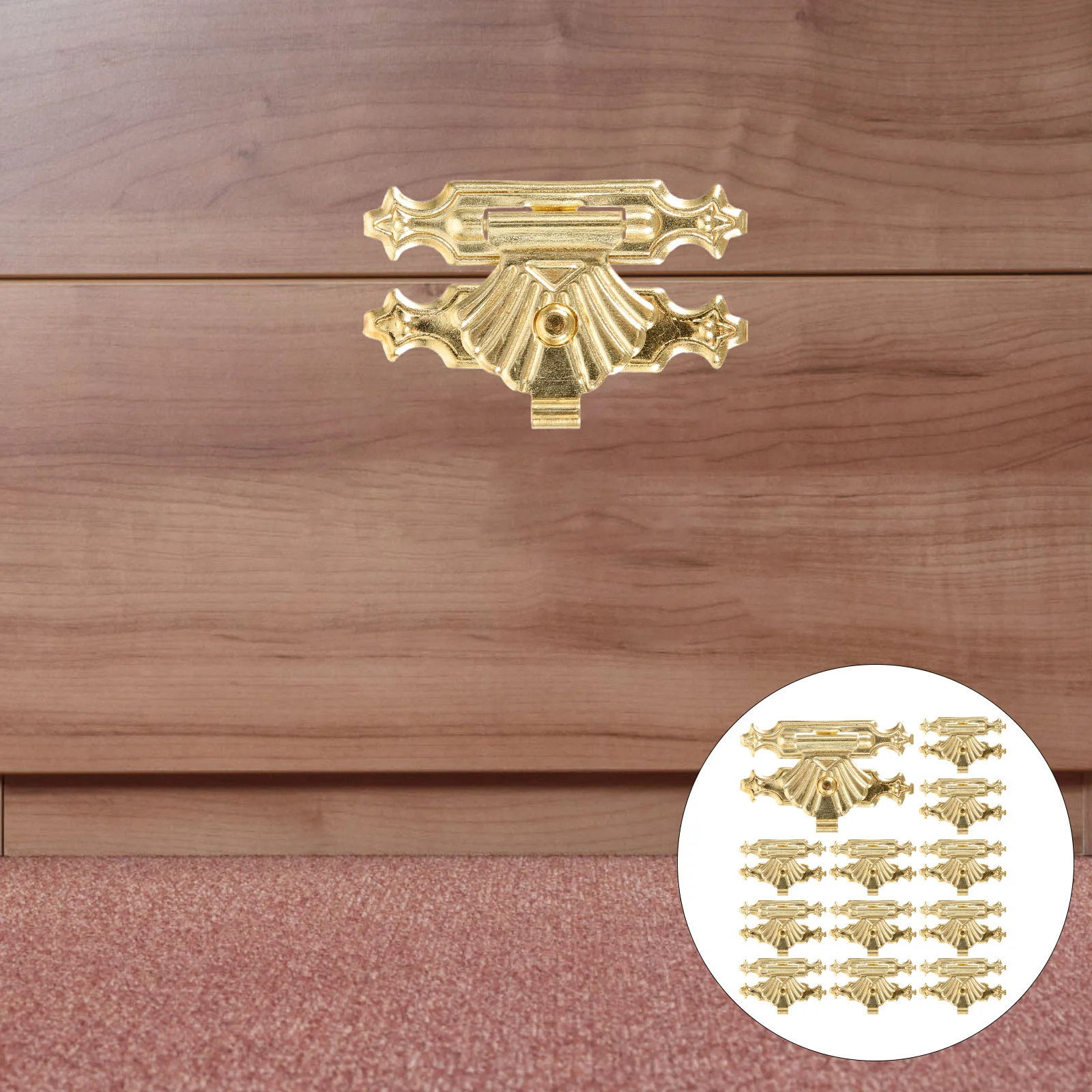 

20 Pcs Cabinet Decor Mini Hasp Latch Wooden Box Accessory Iron Buckles Decorative