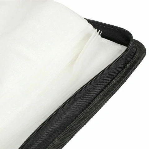 DVD VCD-органайзер-кошелек, емкость 80 шт., чехол для хранения альбома на молнии, держатель для альбома, портативный чехол для переноски дисков, CD, VCD, DVD