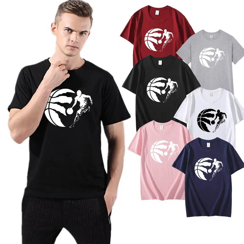 

Summer Hip Hop Basketballer T-shirt Men Casual Cotton Short Sleeve Funny Printed Top Man Harajuku Cool Tee Shirt 7color
