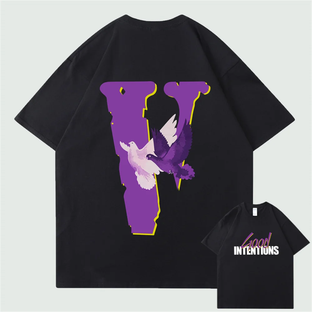 

Новинка, Мужская футболка VLONE, уличная одежда из 100% хлопка, женская футболка, американская летняя брендовая футболка с коротким рукавом в стиле хип-хоп, женская футболка