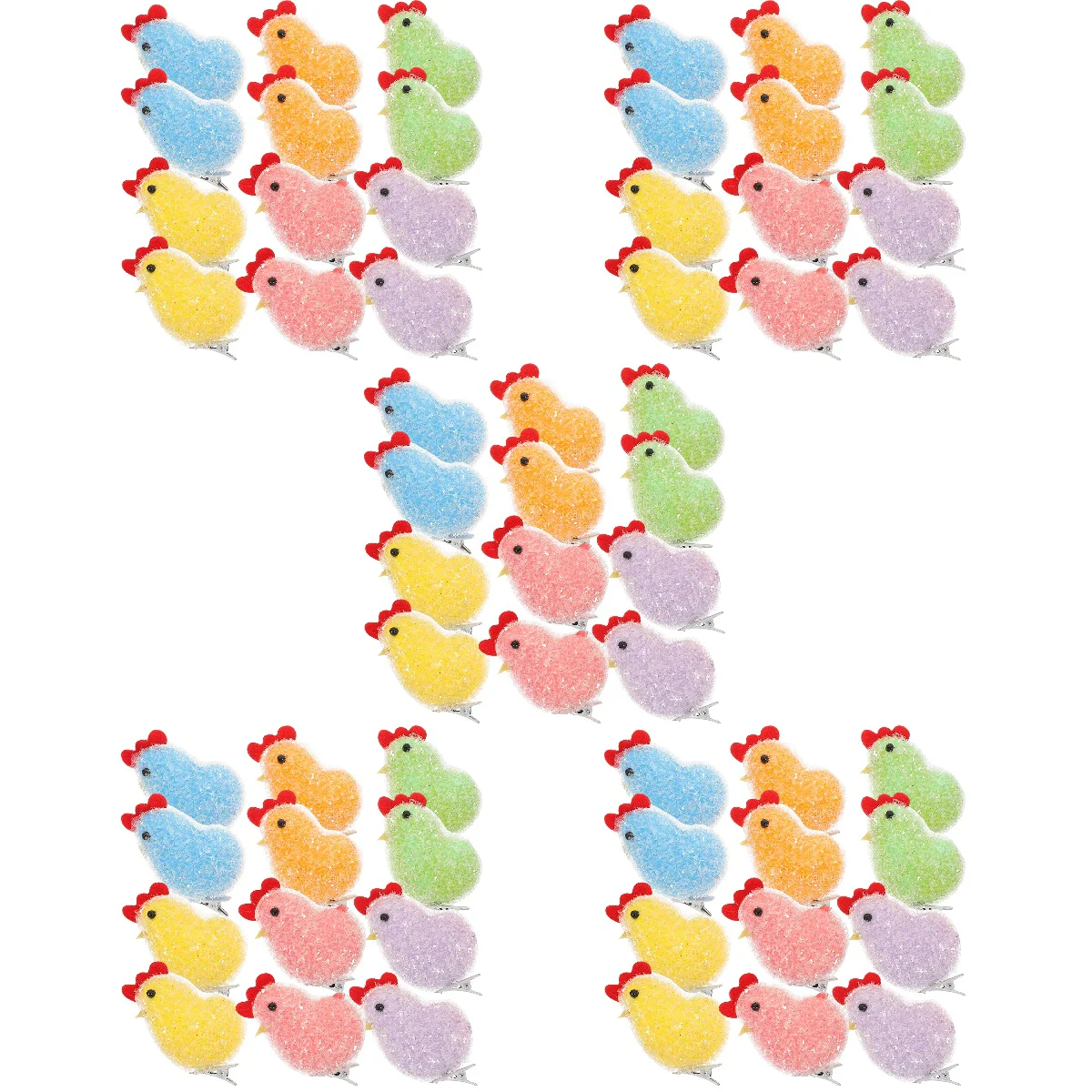 

60 Pcs Lovely Chicks Hair Barrettes Easter Hair Pin Lovely Hairpins Girl Headdress