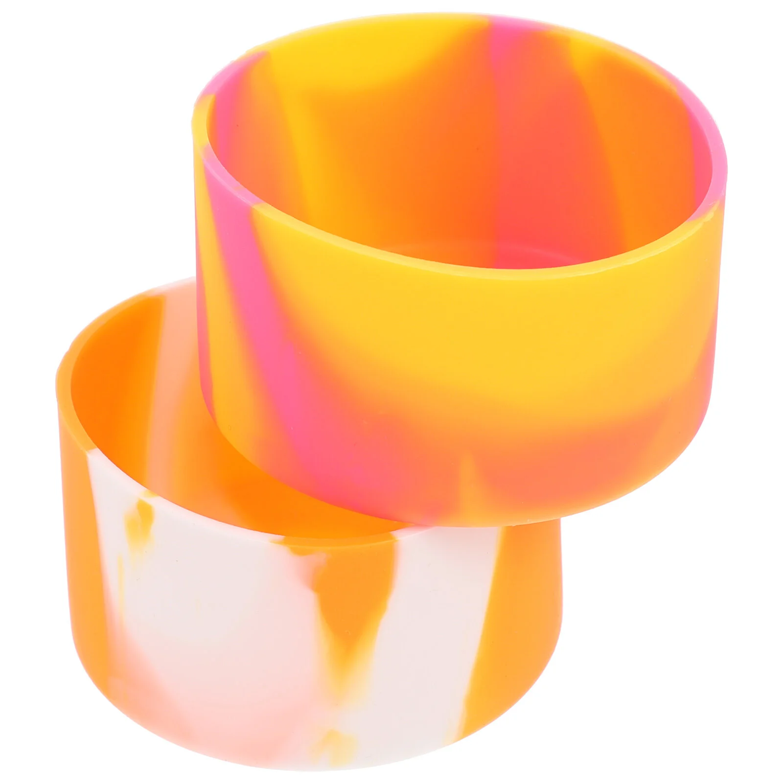 

2 Pcs Silicone Case Travel Water Bottles Boot Sleeve Hot Drink Tumblers Cover Silica Gel Nonslip Camping Cup