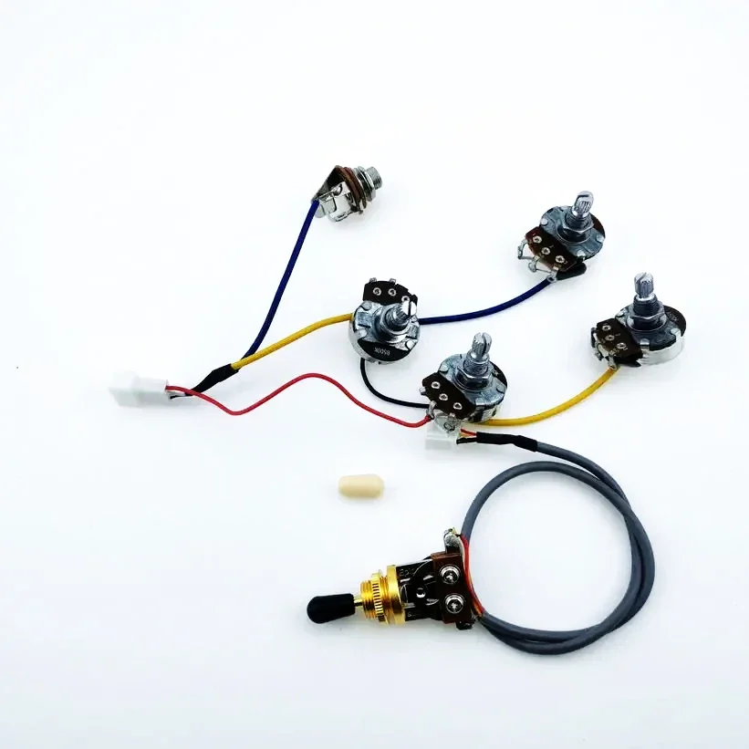 1 комплект жгутов проводов звукоснимателя для электрогитары LP (1 тумблер + 4 кнопки
