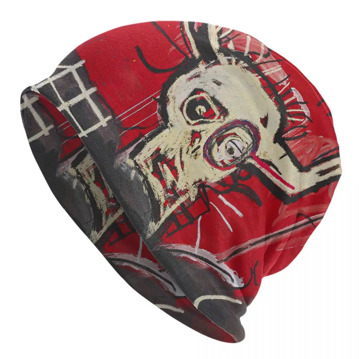 

Шапки Cabra Basquiats с граффити, Череп Быка, облегающие шапки, модная зимняя теплая вязаная шапка для взрослых, унисекс, ужасы, шапки в стиле поп-ар...