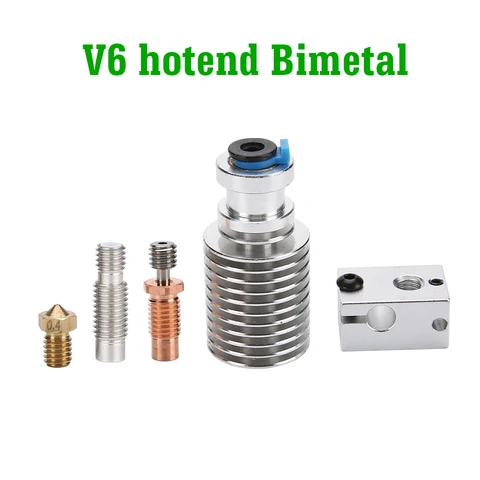 Радиатор V6 для E3D v6, ширина hotend, биметаллический дистанционный короткий прямой радиатор, нить 1,75 мм для подачи экструдера 3D-принтера