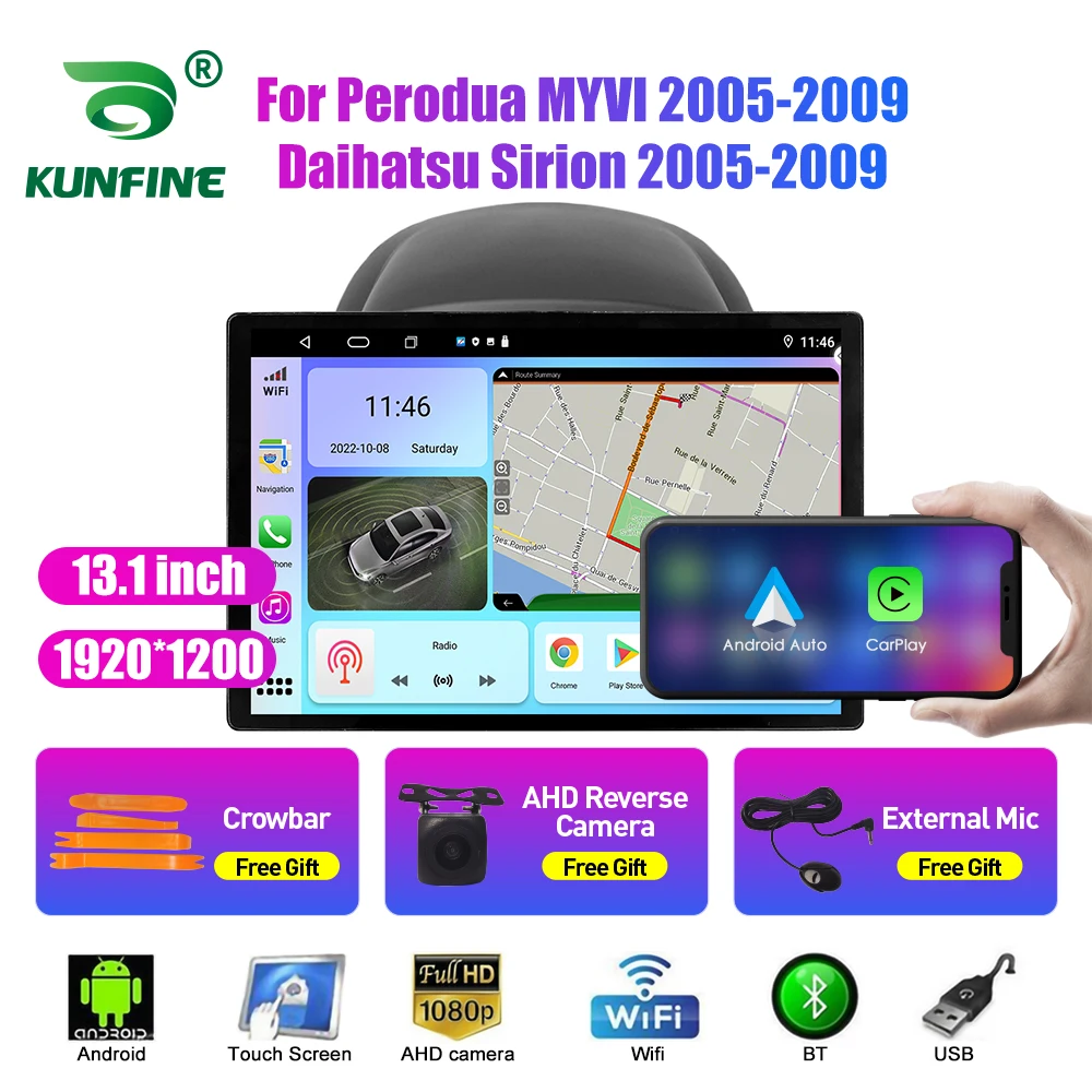 

Автомобильный радиоприемник 13,1 дюйма для Perodua MYVI 2005-2009, автомобильный DVD GPS-навигатор, стерео Carplay 2 Din, центральный мультимедийный Android авто