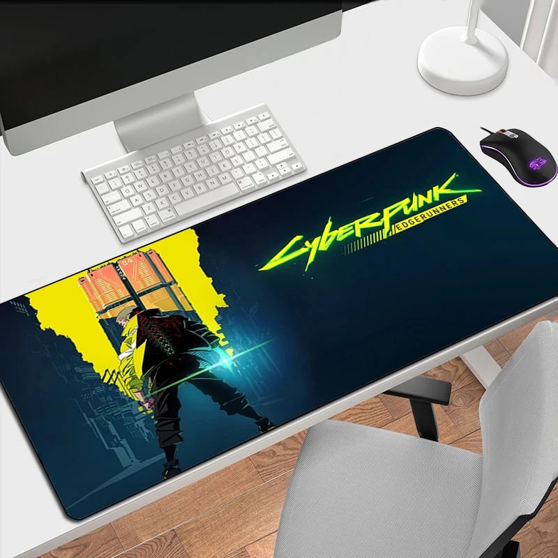 

Mouse Pads Cyberpunk Edgerunners Large Pad Desk Mat Xxl Gaming Gamer Keyboard Pc Accessories Mousepad Protector Mats Mause Mice