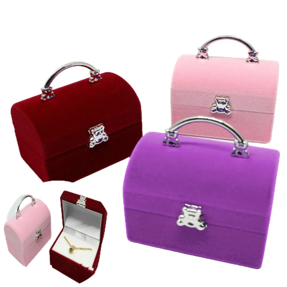 

Bear Jewelry Box Ring Necklace Earring Small Jewelry Container Case Gift Packaging for Wedding 5.9 × 3.9 × 5.5 cm