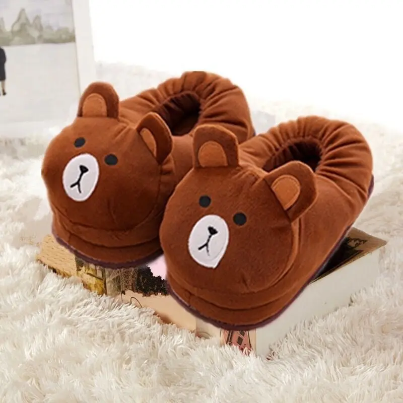 Симпатичные Мультяшные хлопковые тапочки для женщин пар общежитие Мужская