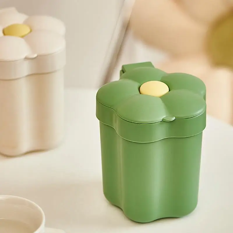 Настольный мусорный бак с крышкой цветочная столешница мусорное ведро для