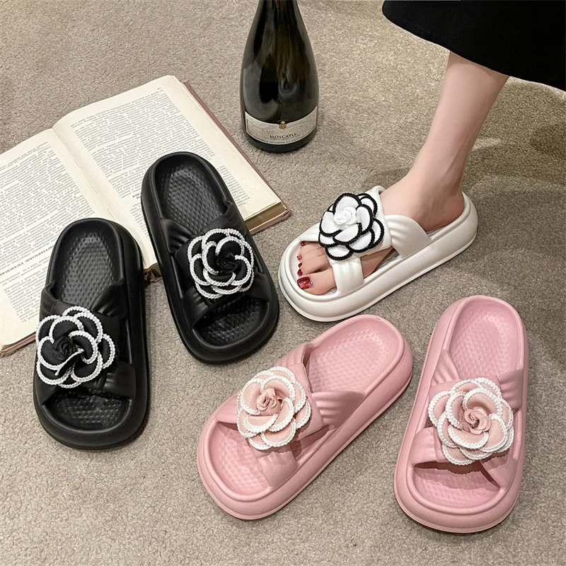 2023 Summer Women Slippers Bath Thick Platform Non-Slip Home Flip Flops Beach Sandals Ladies Slides Indoor Outdoor