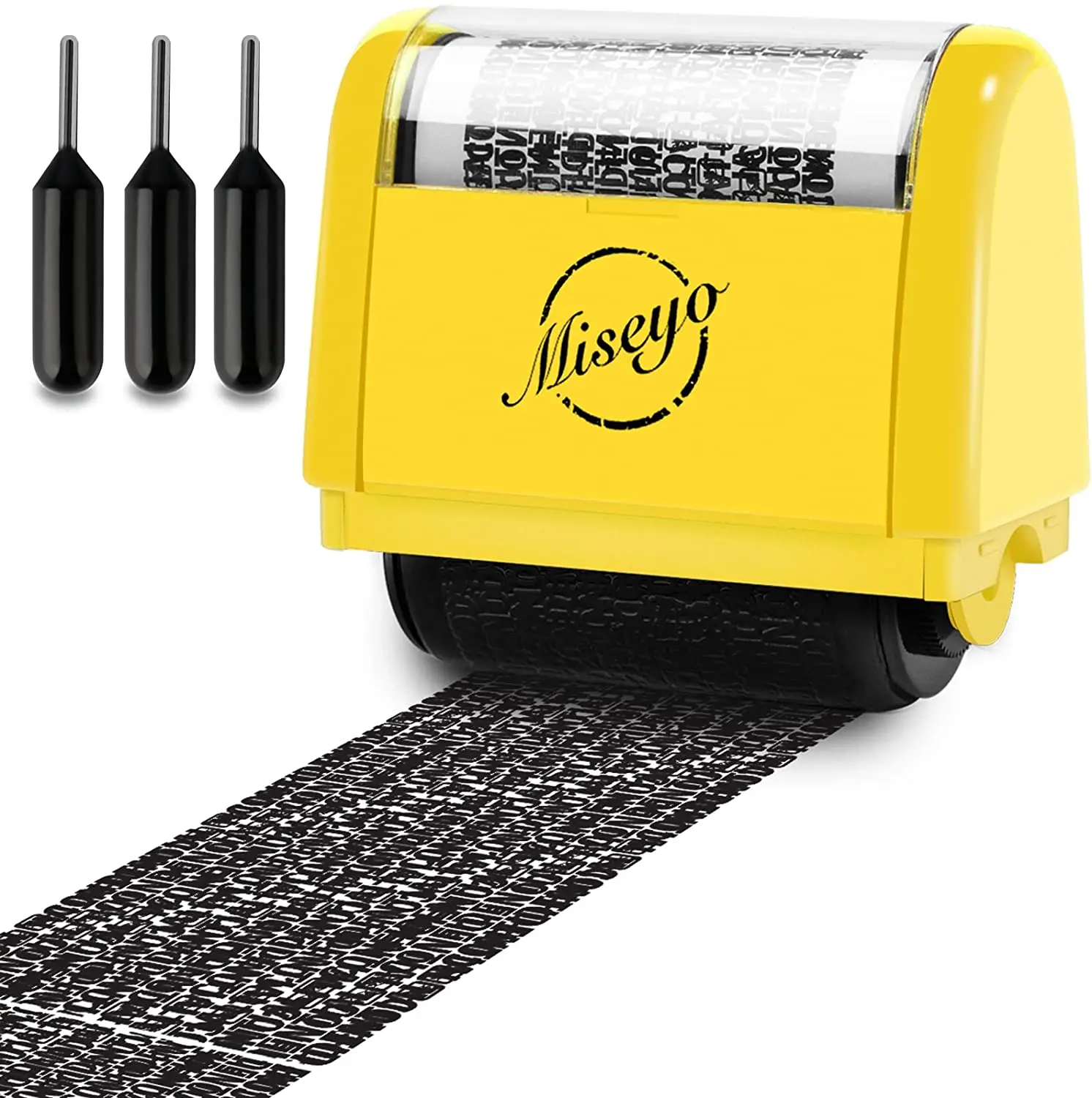 

Wide Identity Theft Protection Roller Stamp Set - Yellow