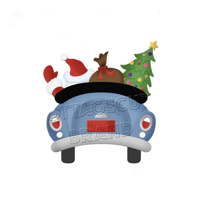 santa car candy house 2022 new metal cutting dies diy card decorations scrapbook paper craft knife layered dies free global shipping