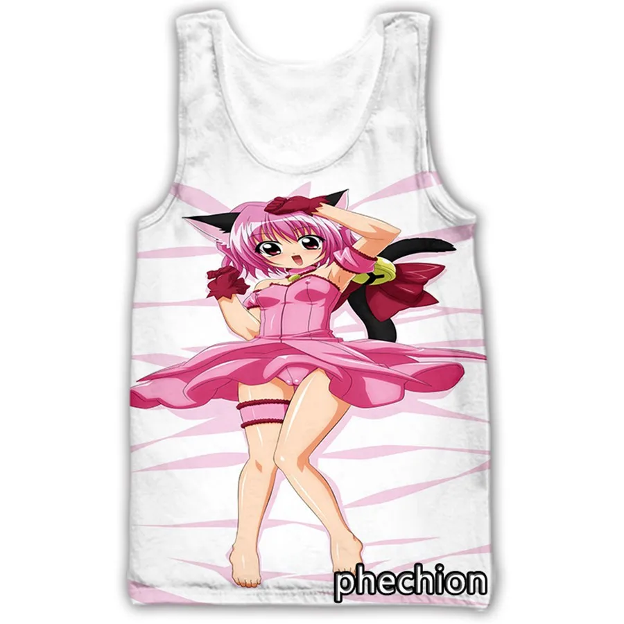 Phechion Токио Mew 3D печатная повседневная майка Верхняя Нижняя рубашка рубашки