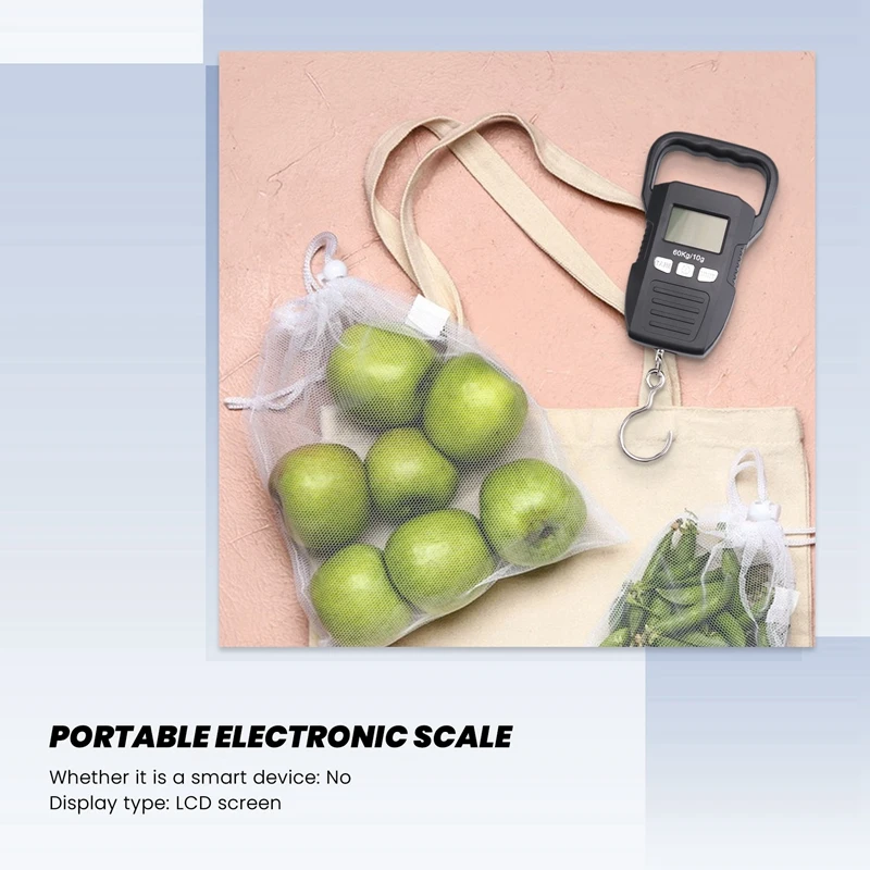 Черные 60 кг/10 г ЖК-цифровые подвесные весы комплект USB-перезаряжаемых