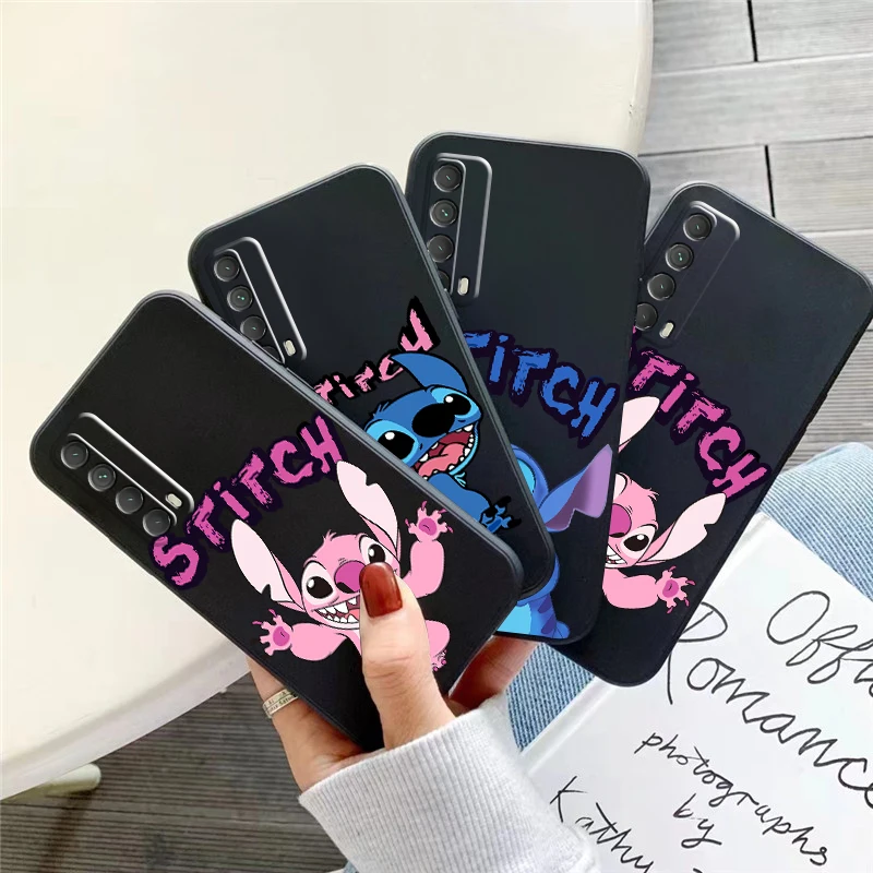 

Disney Cartoon Stitch Phone Case For Huawei Honor 7A 7X 8 8X 8C 9 V9 9A 9X 9 Lite 9X Lite Soft Liquid Silicon Back Carcasa