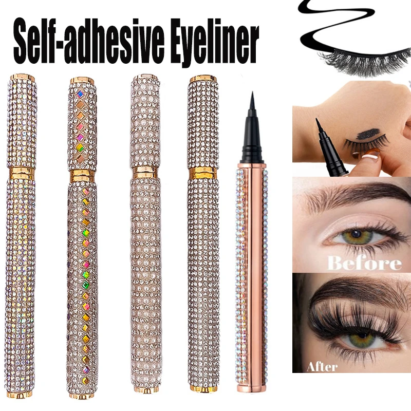 

Self-Adehesive Liquid Eyeliner Pen Magic Glue-free Magnetic-free for Eyelash Waterproof Lasting No Blooming EyeLiner Cosmetic