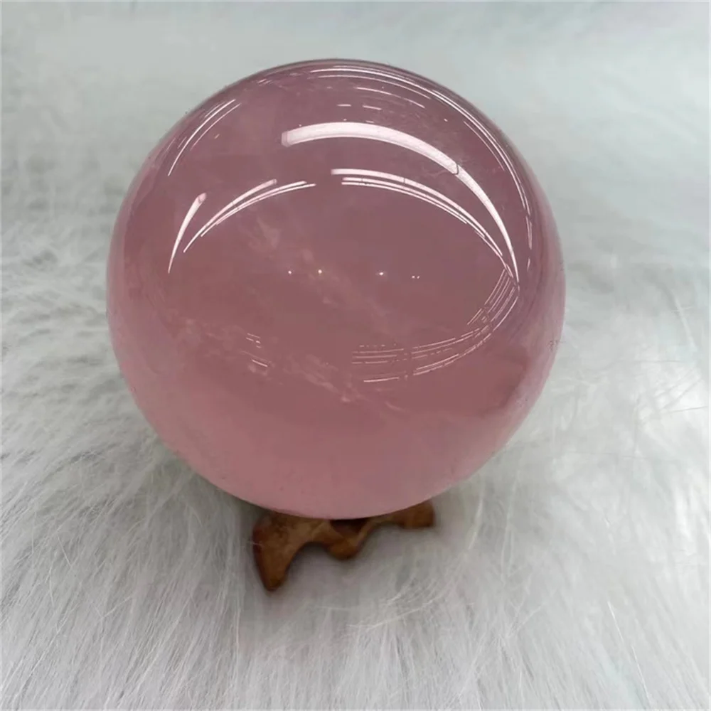 Натуральный розовый хрустальный шар Gemston Reiki восстанавливающие розовые