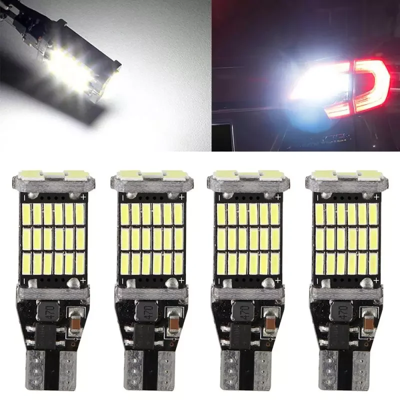 

T15 W16W LED 921 912 Super Bright 45SMD 4014 LED Canbus No ERROR Car Backup Stop Reserve Lights Bulb Brake Lamp White 12V