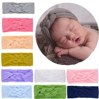 9pcs braided baby headband twisted top cross knot headwrap elastic hairbands for child turban baby girl hair accessories