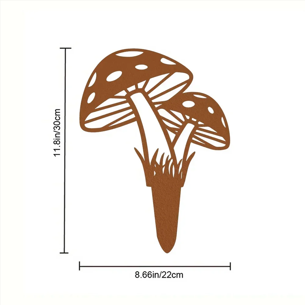 Украшение садового гриба — великолепный большой металлический кол
