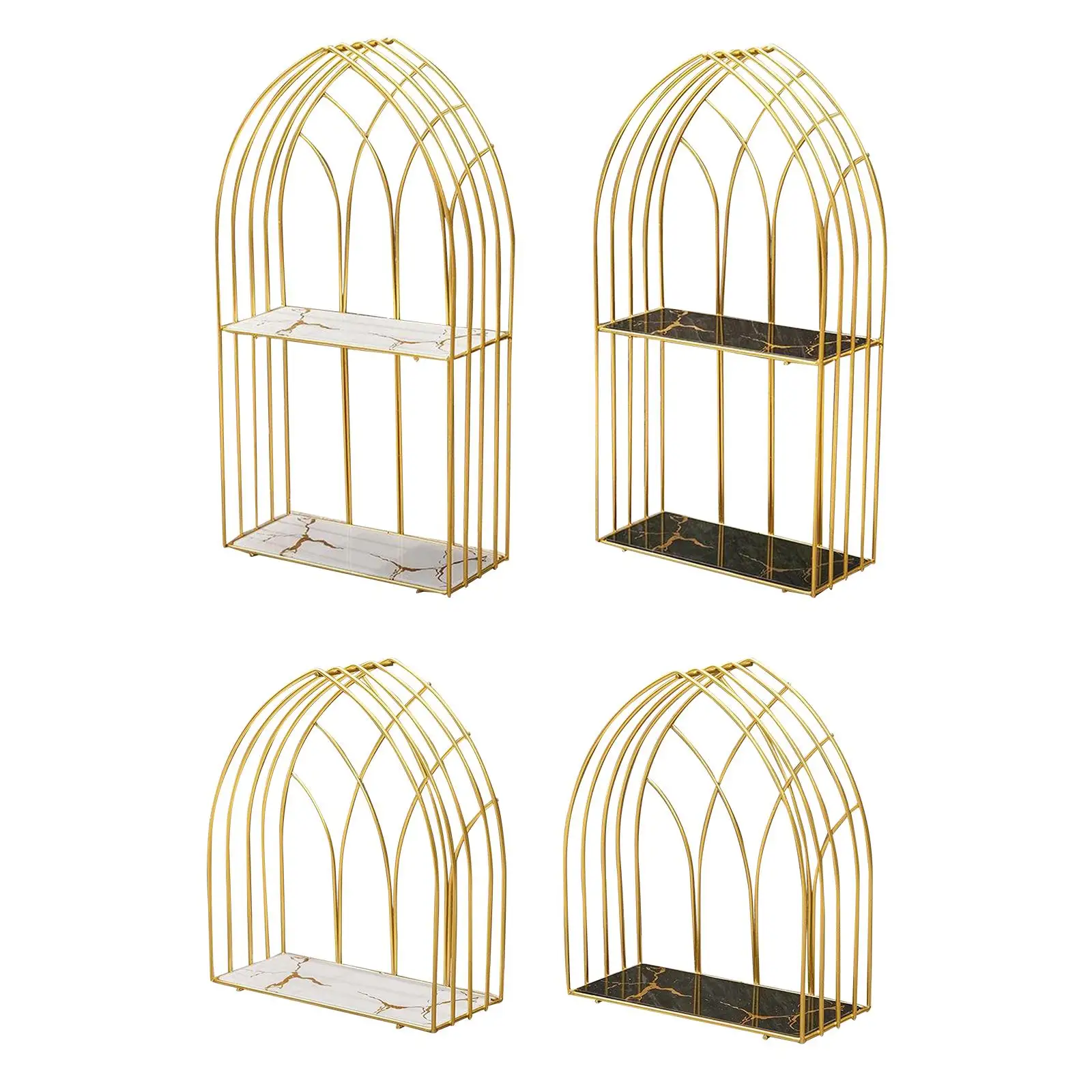 

Cosmetic Display Rack Storage Easy to Assemble Elegant for Vanity Table