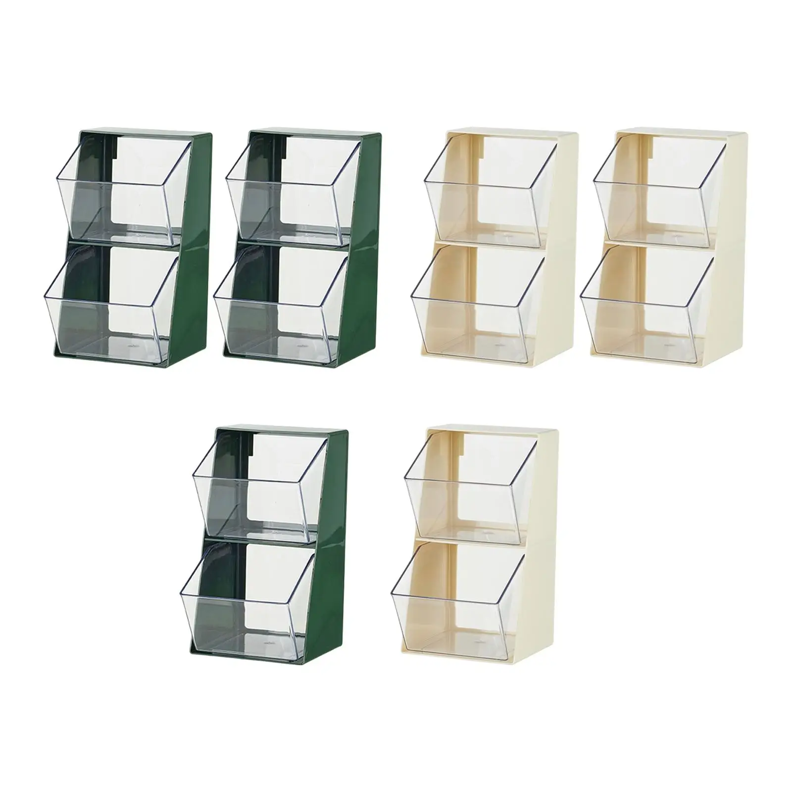 

Clear Tea Bags Organizer Divided Container Multifunctional Large Capacity for Spices Closets Home Office Bathroom Countertops