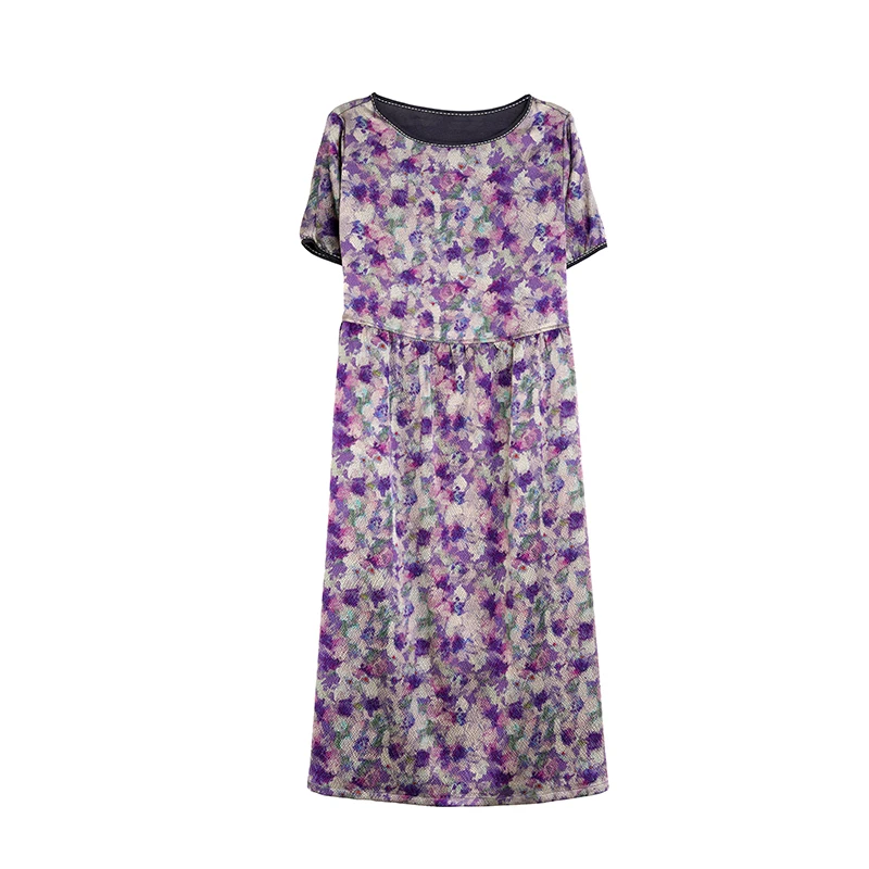 Женское Летнее шелковое платье с принтом повседневное элегантное облегающее в
