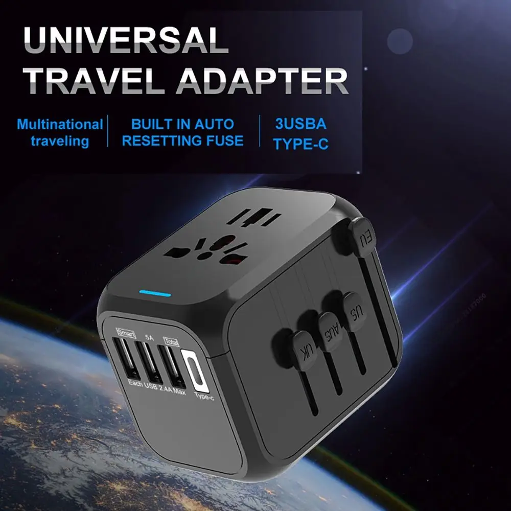 

Universal UK/EU/AU/US plug All-in-one Multifunctional Sockets Travel Adapter Power Adapter Wall Charger