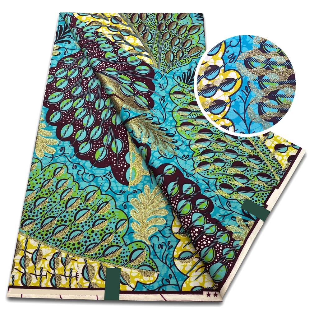 Африканская восковая ткань 6 ярдов для шитья женских праздничных платьев 100%