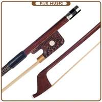 french style double bass bow 18 14 12 34 44 size brazilwood bow round stick white horsehair bow wenge frog