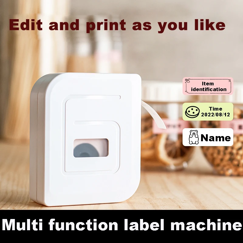 

Mini Label Maker Machine with Tape Portable Bluetooth Label Printer for Storage Shipping Barcode Office Home Sticker Maker