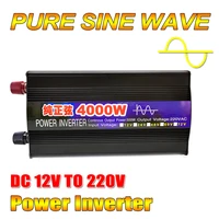 pure sine wave inverter 4000300020001000w power solar car inverters with led display dc 12v to ac 220v voltage converter