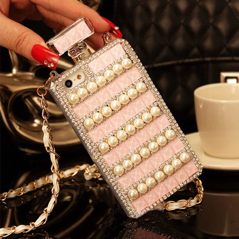 Роскошный блестящий яркий флакон духов с бриллиантами DIY Стразы чехол для