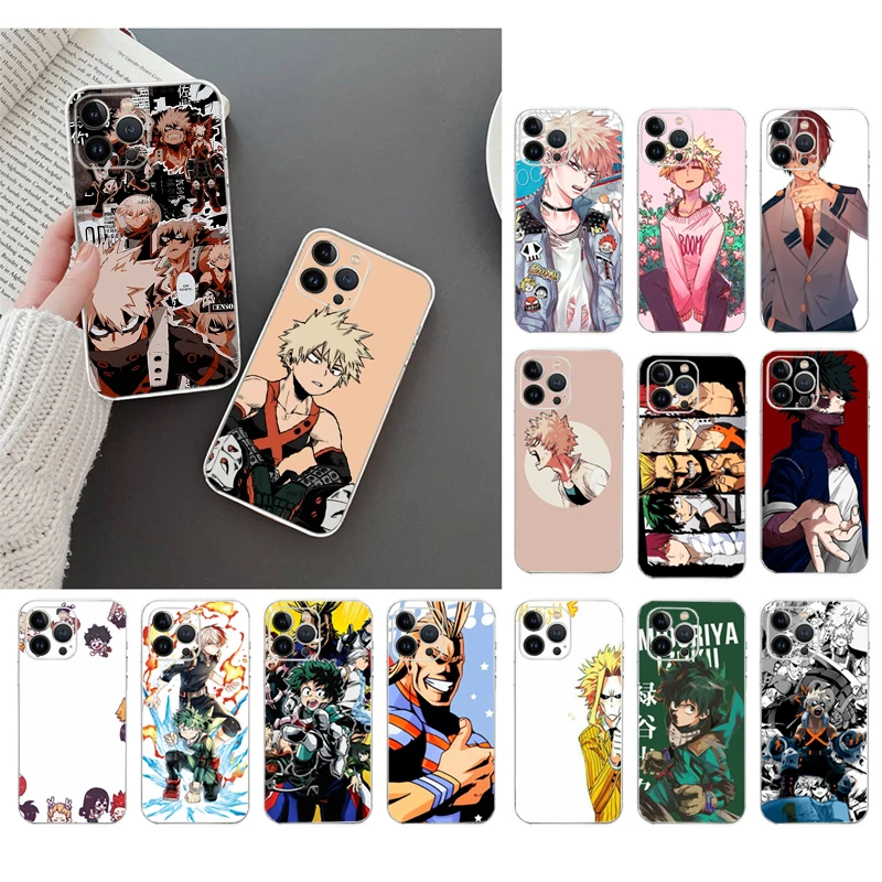 

Phone Case For iphone 14 13 12 11 Pro Max XS Max XR X 12mini 14 Plus SE Anime My Hero Academia Case Funda Capa Cell