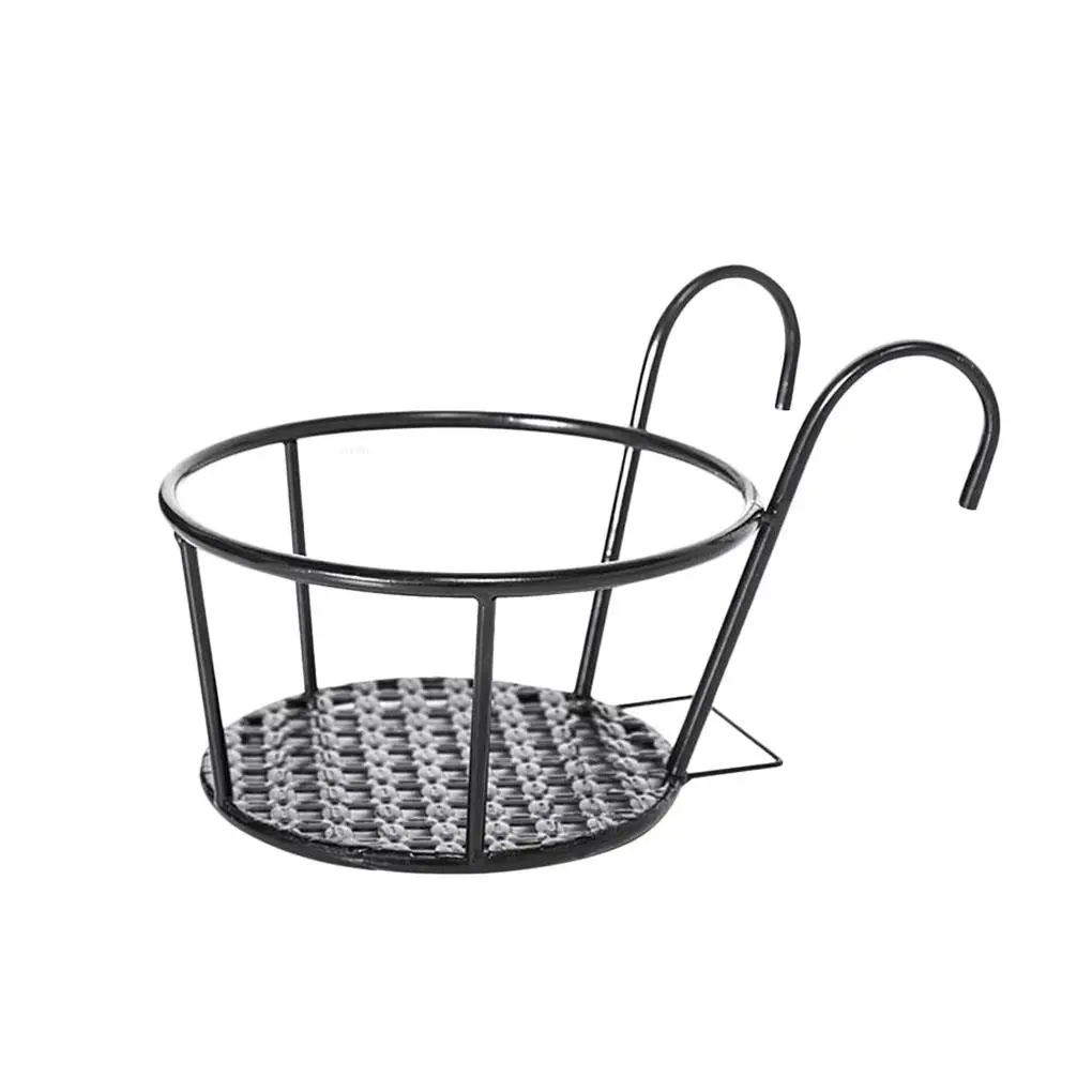 

1pcs Flower Pot Holder Iron Art Hanging Basket Balcony Garden Home Ornament Planter Pot Support Stand