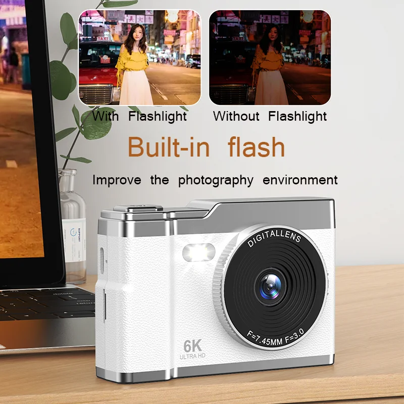 Цифровая камера полный 4K 64 МП 8X HD стабилизатор видеоизображения двойная 2