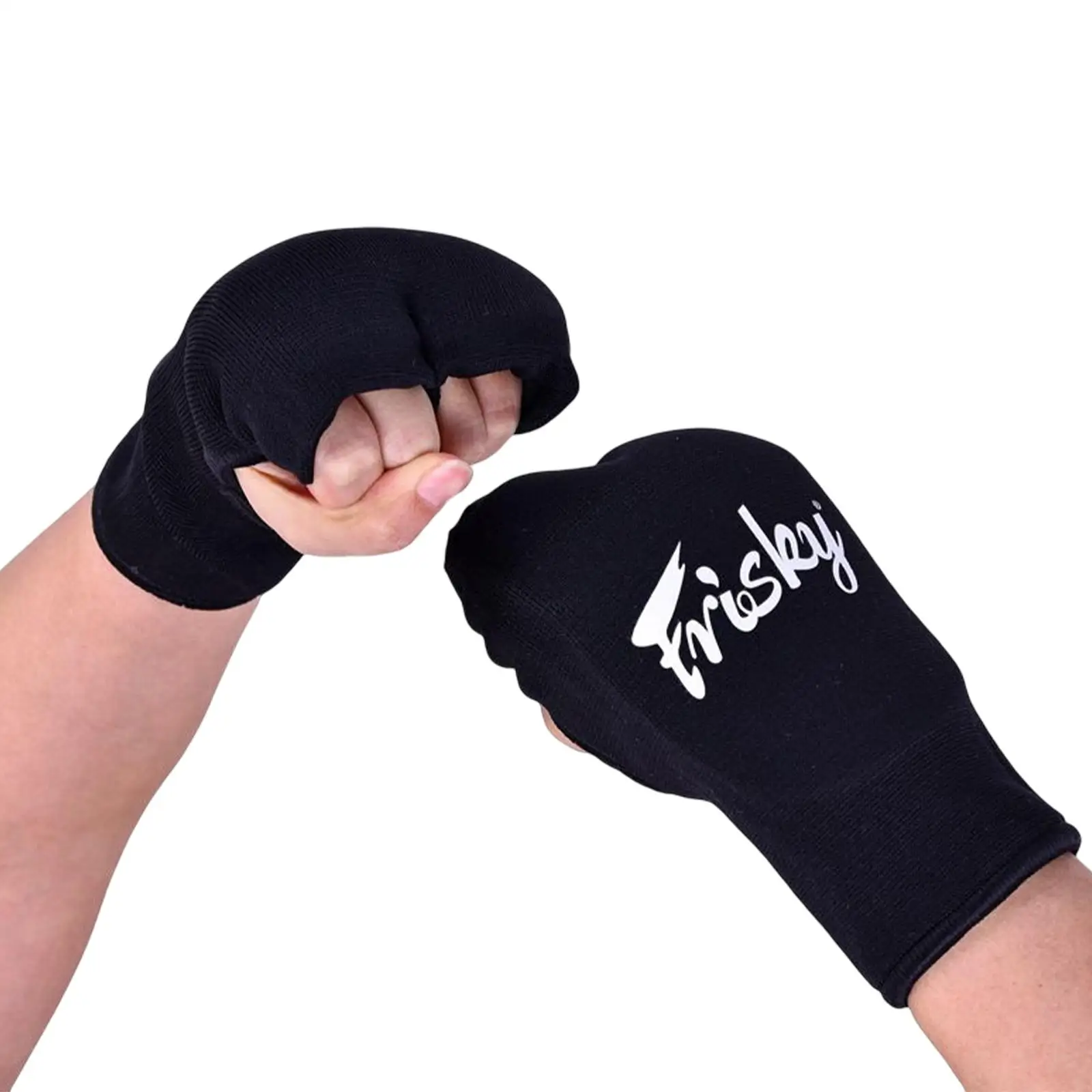 

Боксерские внутренние перчатки, портативные дышащие эластичные повязки на руки для боевых тренировок, черные средние